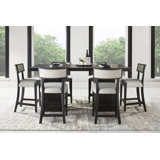 Calab 6 - Person Solid Wood Solid Wood Top Double Pedestal Dining Set