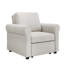 Fauteuil convertible 3-en-1 avec dossier réglable, canapé-lit en lin moderne pour adultes, crème-120285798