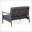 Ensemble de causeuse de patio et de table basse en bois d'acacia durable, style minimaliste pour se détendre en plein air et recevoir