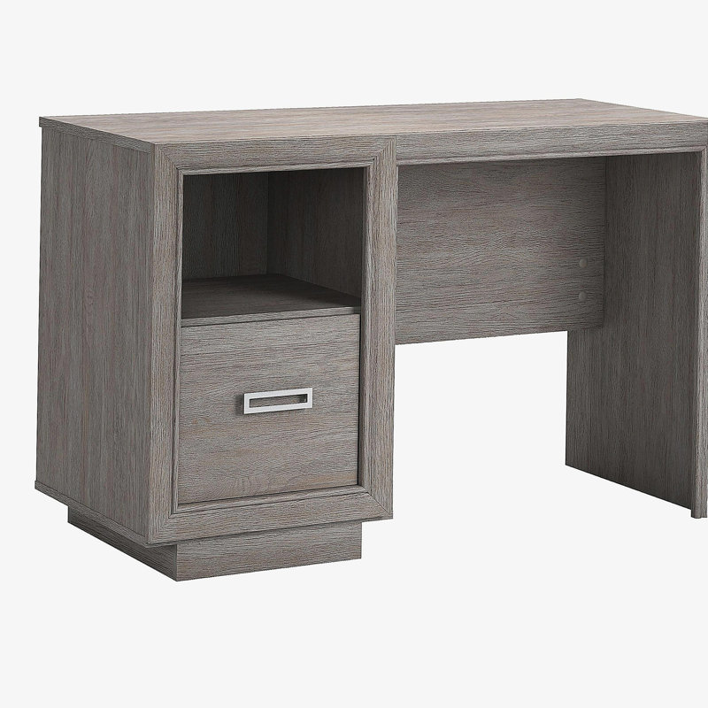 Bureau moderne avec tiroir-classeur, finition brune