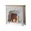 Beige + Burlywood Solid Wood Freestanding Fireplace