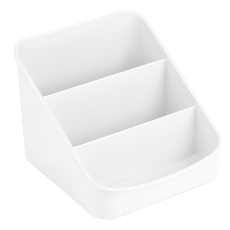 Compact White Plastic 3-Tier Herb and Spice Organizer