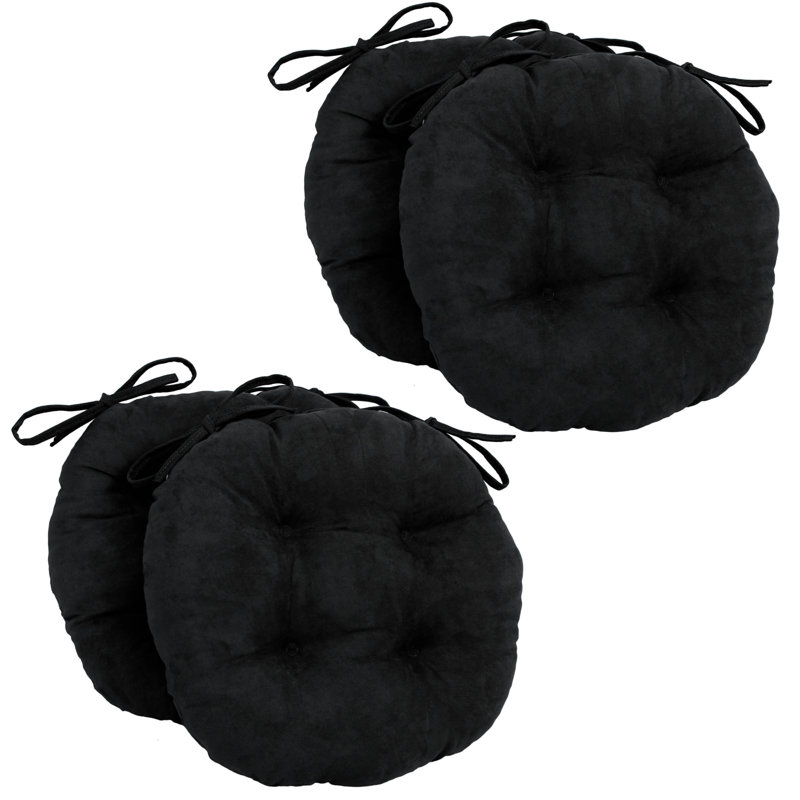 Outdoor 3.5'' Dining Chair Seat Cushion, Black