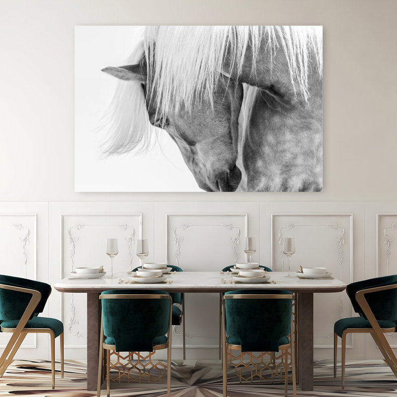Serene Horse Portrait Elegant Peaceful Serene Horse Portrait, art mural