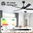 Vaczon 52" Smart Ceiling Fan with Dimmable 3CCT LED Lights and Remote Control, 6 Speeds Reversible DC Motor, Timer, Double-Sided Wood Blades, 6''/10'' Downrods, for Indoor/Covered Outdoor Use-487043151