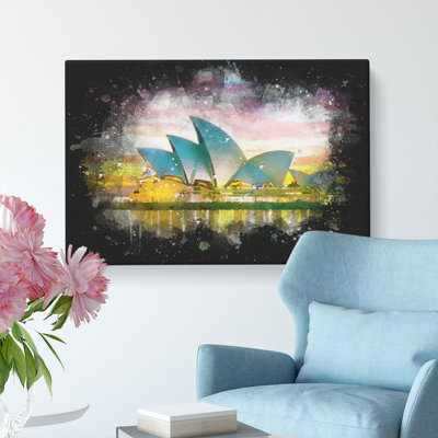 Sydney Opera House At Sunset - Wrapped Canvas Print