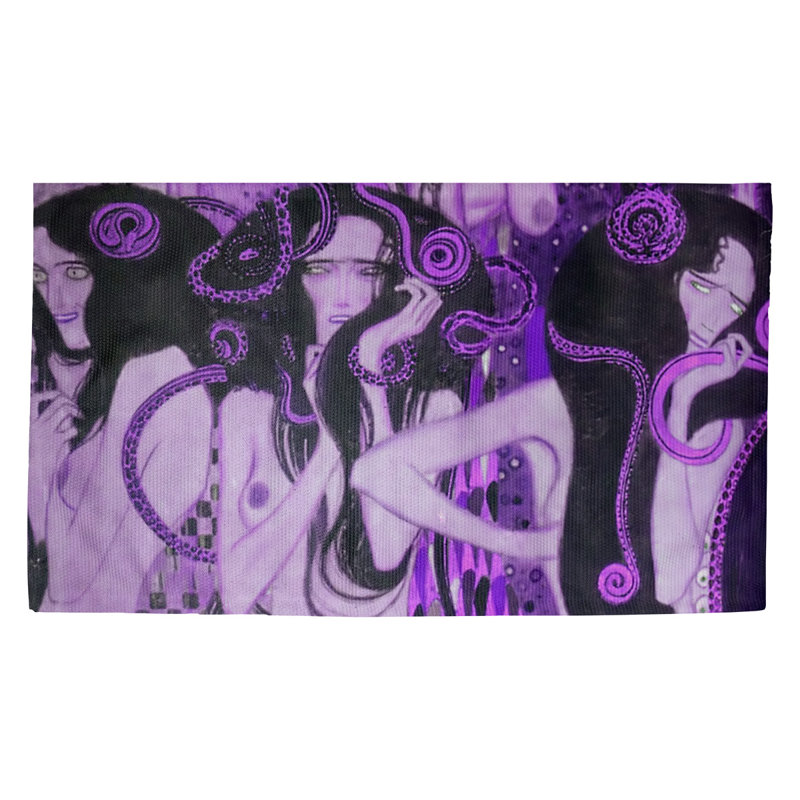 Tapis mauve à motif frisé Beethoven Magaw, Rectangle 2 pi 2 po x 3 pi 4 po