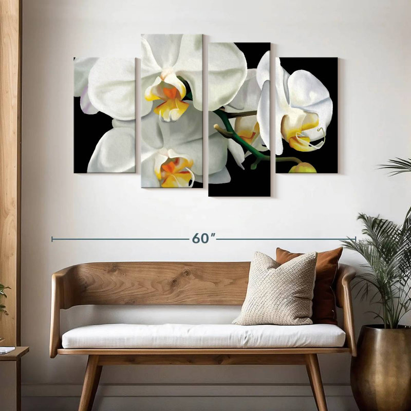 Orchidées glamour Harnek, H 32 po x l 52 po