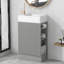 18.6" Bathroom Vanity With Sink, Cabinet With Door, Adjustable Paper Holder, Two-Tier Shelf, Left Or Right Orientation, Grey-1691963340