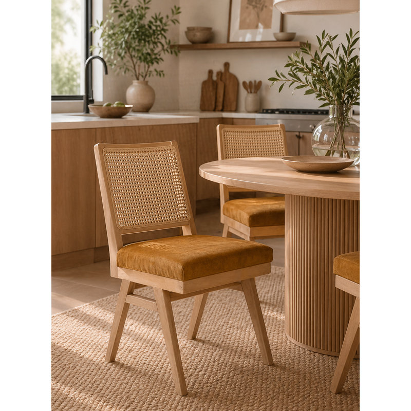 Cordual Velvet Side Chair, Brown