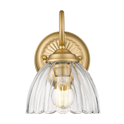 Applique murale 1 lumière avec verre transparent Khyra