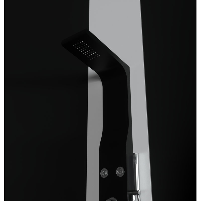 Hydromassage Shower Tower Panel, Black