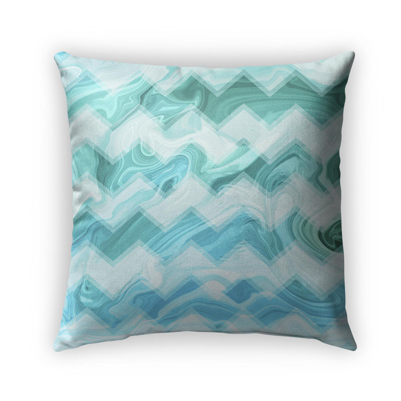  Housse et insert de coussin carré extérieur Zigzag, 24" X 24"
