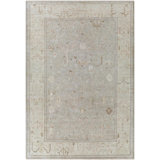 Normandy Hand Knotted Wool Vintage Look Area Rug in Gray