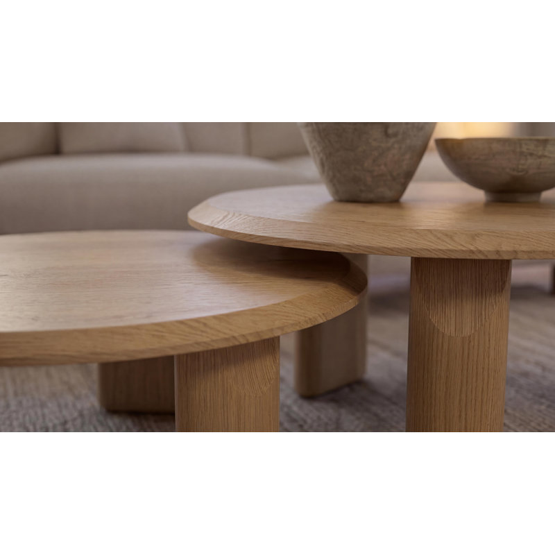 Vienna Cocktail Table, Natural, 16" H x 40.2" L x 40.2" W