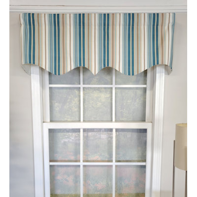 Elisa Stripe Regal Valance Blue
