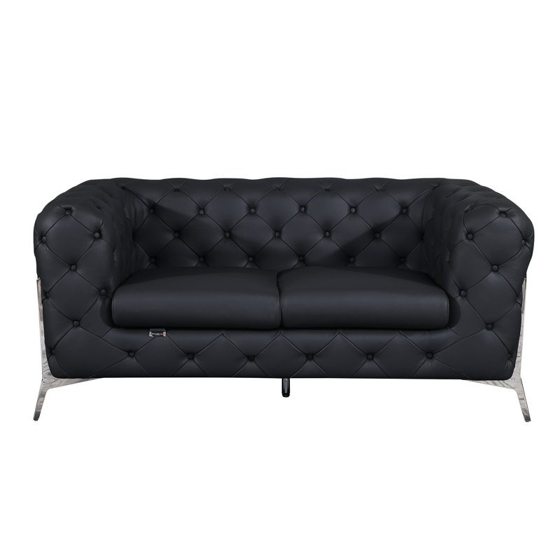 3 couches de mousse rembourrée avec du cuir et une base en bois massif, rembourrage 100% séché au four