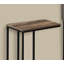 Table d'appoint, en forme de C, bout, côté, collation, stratifié brun, métal noir, contemporain, moderne-546562952