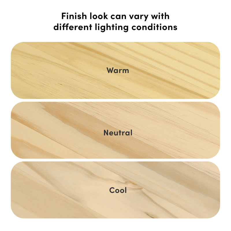  Lit plateforme double en bois massif Bolinger, Double, Naturel