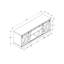 Meuble télé, 60 po, console, meuble multimédia, armoire de rangement, salon, chambre à coucher, stratifié brun, transitionnel