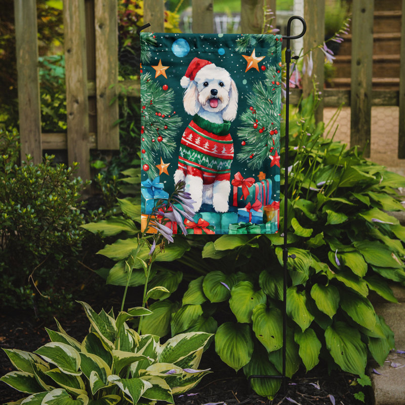 Drapeau de jardin en polyester à 2 faces, H 15,5 po x l 11,25 po