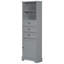 Armoire de salle de bain autoportante Anegada, armoire de rangement haute avec 3 tiroirs et tablettes réglables-1513678626-1513678625