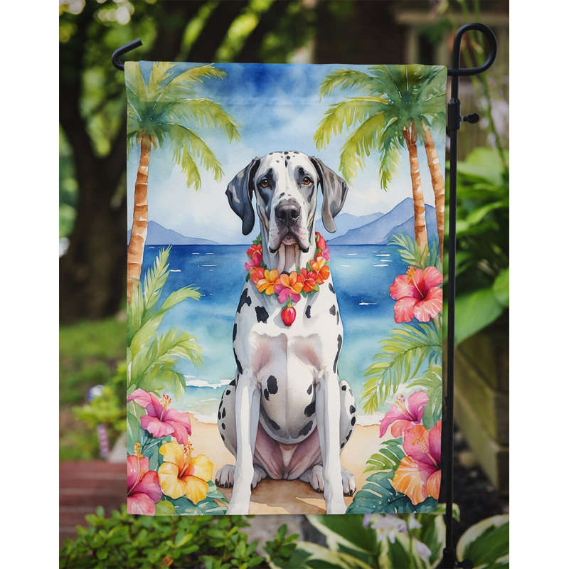 Drapeau de jardin en polyester double face H 15,5 po x l 11,25 po