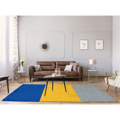 Tapis bleu royal rayures royal national hockey