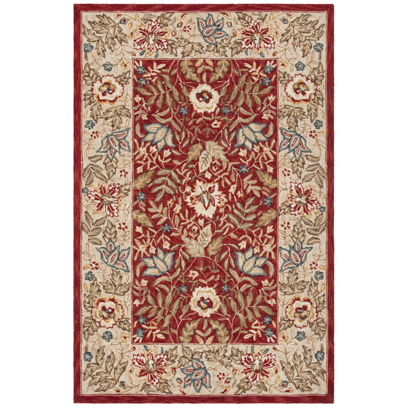 Brayton Hand Hooked Wool Pile Oriental Rug, Rectangle 2'9" x 4'9"