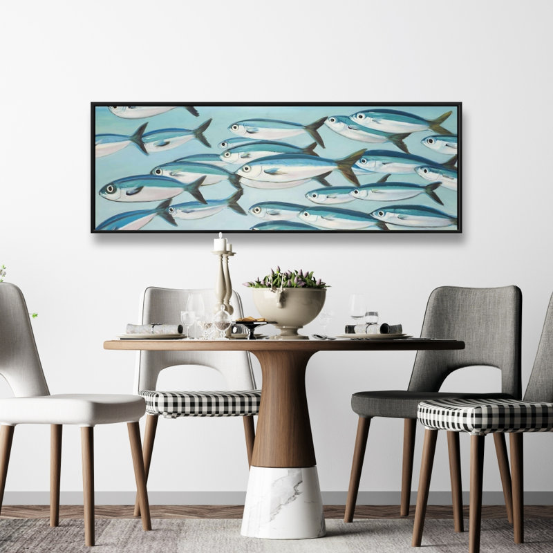"Petit poisson de Caesio Caerulaurea" sur toile, H 16 po x l 48 po