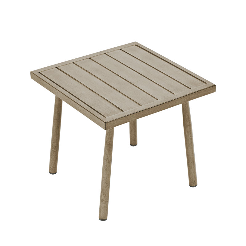 Table d'appoint d'extérieur rectangulaire L 18 po x l 20 po Mariène, Beige