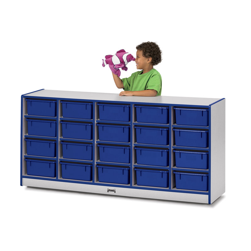 Rangement mobile pour baignoire Rainbow Accents®, H 29,5 po x l 24,5 po x P 15 po, Bleu, Oui