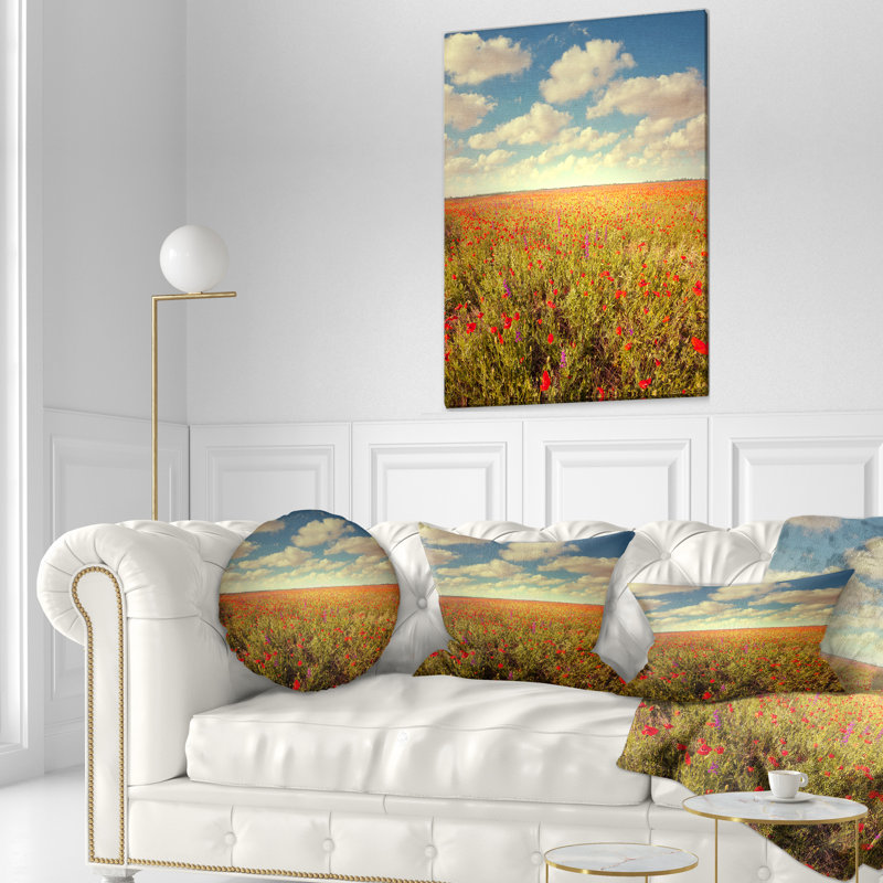 Coussin Floral, Rectangulaire, 12 po x 20 po