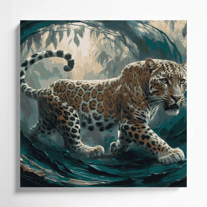 Art mural sur toile Big Cats Sunda, H 12 po x l 12 po