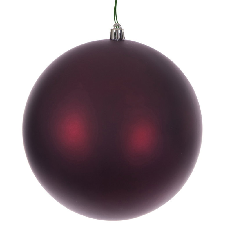 Boule transparente matte pour le vin, percée aux rayons UV. Comprend 4 décorations par boîte., H 6 po x l 6 po x P 6 po