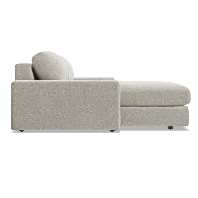 Esker Chaise Sectional, Kelso Blue Polyester, Left Hand Facing