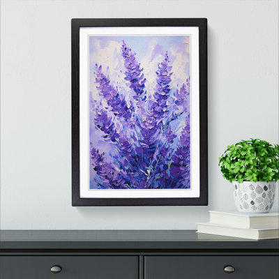 Lavender Flower Action Painting No.3 - Framed Print