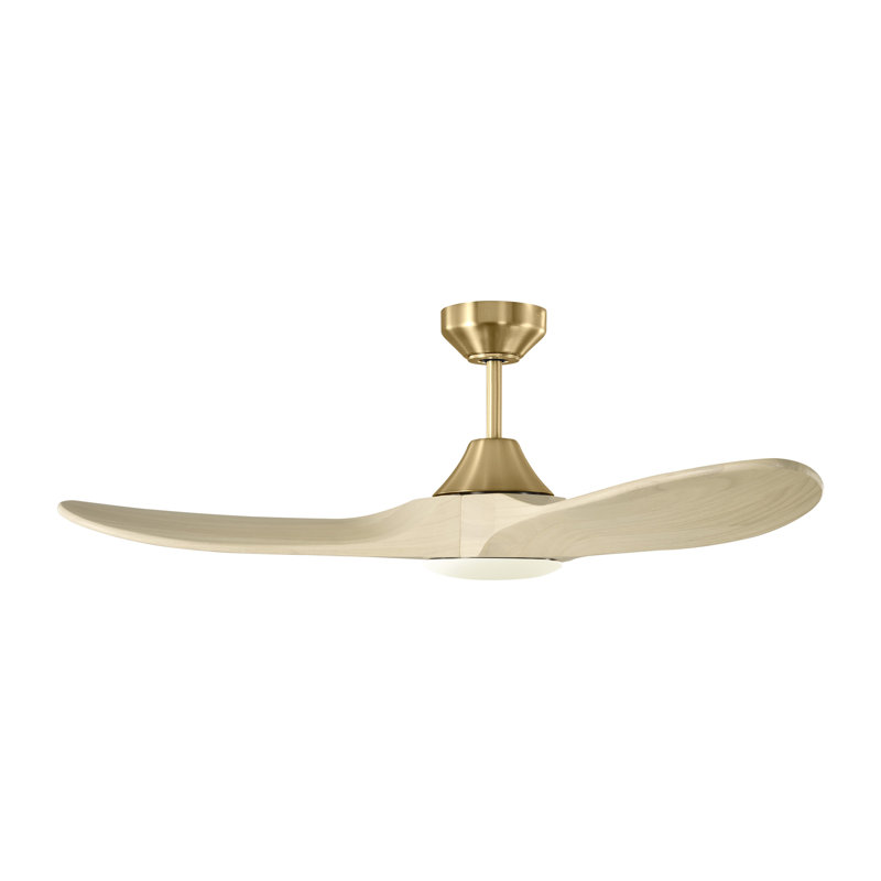Visual Comfort Fan Maverick Smart 44 LED Indoor Ceiling Fan with Threaded Downrod, Dark Walnut blades and Handheld Remote
