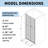 36-38 in.W x 72 in.H Bifold Frameless Glass Shower Door, Folding Frameless Shower Door-94298892