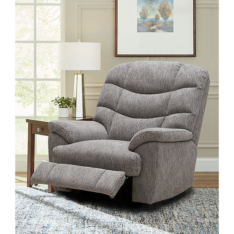 Sondrea Upholstered Glider Recliner, Grey