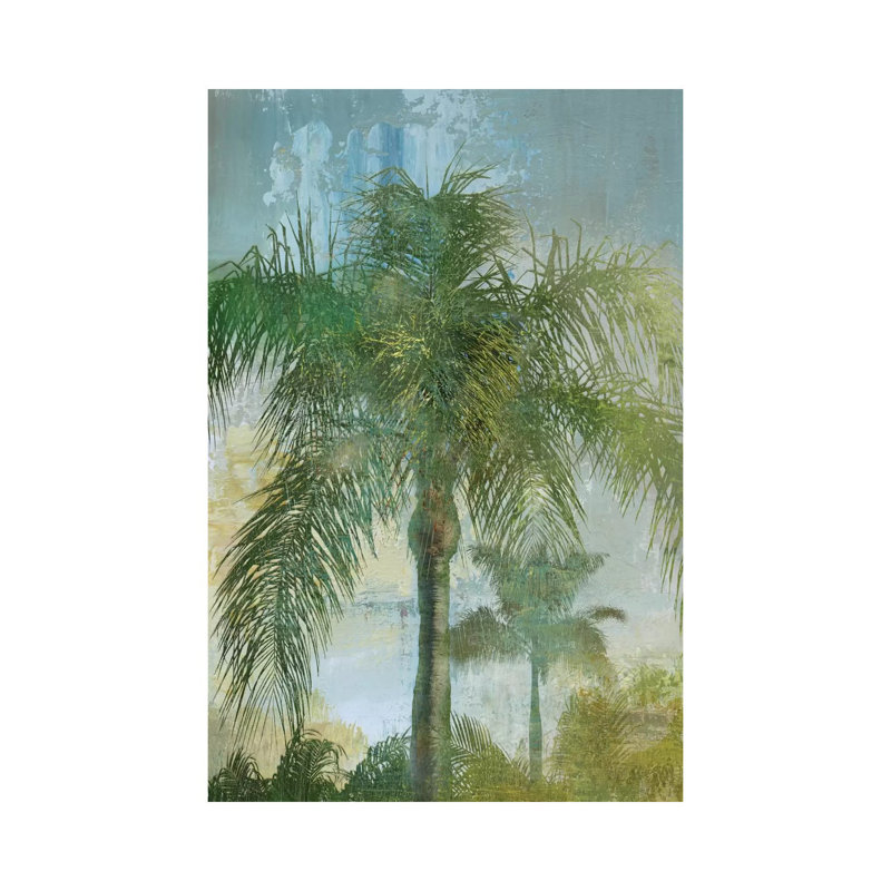 Contemporary Palm 1 Piece Wrapped Canvas Painting, 101.6 cm H x 66.04 cm W x 1.91 cm D