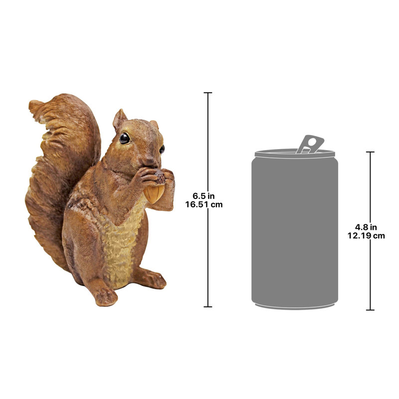 Standing Squirrel with Nut Statue