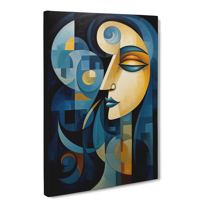 Moon Cubism No.3 - Wrapped Canvas, 50cm H x 35cm W x 3cm D