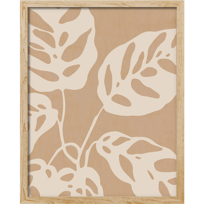 «Palm Monstera Green Leaf» sur papier, H 10 po x l 8 po, Naturel
