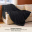 Jeté de lit en sherpa Bedure - Jeté chaud et confortable pour lit et canapé-lit - Noir - Excellent cadeau pour les étudiants-105504204-105504206