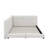 Linen Upholstered Floor Bed With USB Ports And Wood Slat Support-311912671