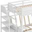 Lit superposé convertible en bois avec escalier de rangement, table de chevet et 3 tiroirs-652745321