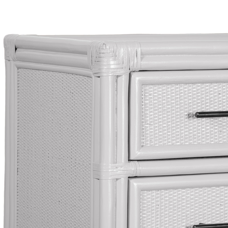 Aruba 4 - Drawer Nightstand, White/Black