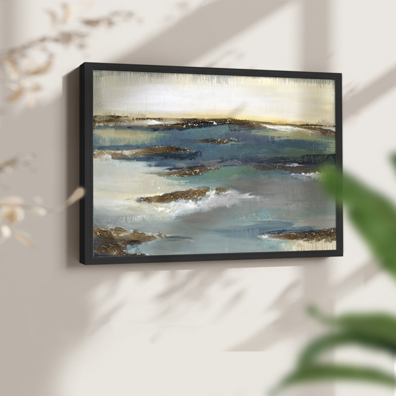 Bord de mer - Imprimé encadré - Restickable, H 11 po x l 14 po, Noir, noir, noir, noir