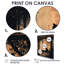 Chat noir sur porche fleuri - décoration murale chat-874241009-874241000
